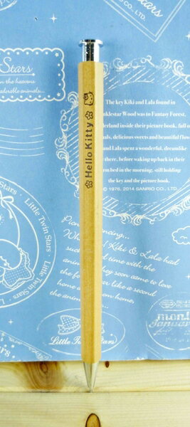 【震撼精品百貨】Hello Kitty 凱蒂貓~KITTY自動鉛筆-迷你版-木頭筆桿-咖啡色字體