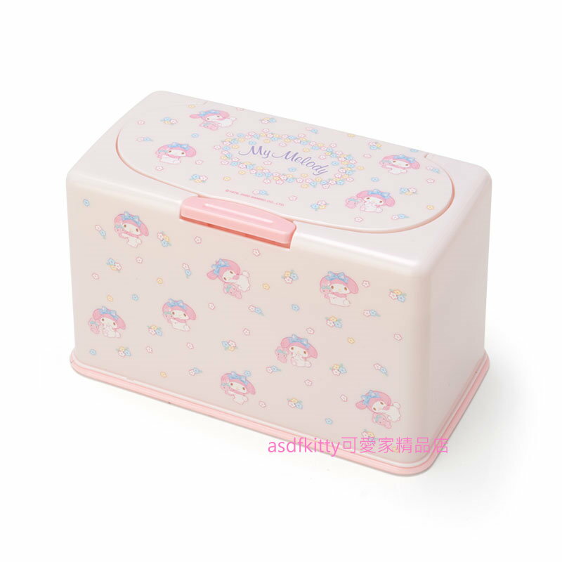 asdfkitty*美樂蒂粉紅小兔口罩收納盒-可收納60個紙口罩-日本正版商品