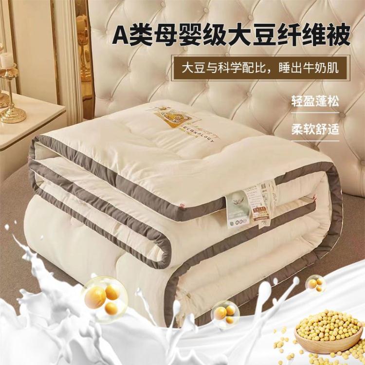 A類母嬰級大豆纖維被子冬被加厚保暖棉被冬季宿舍單雙人春秋被芯