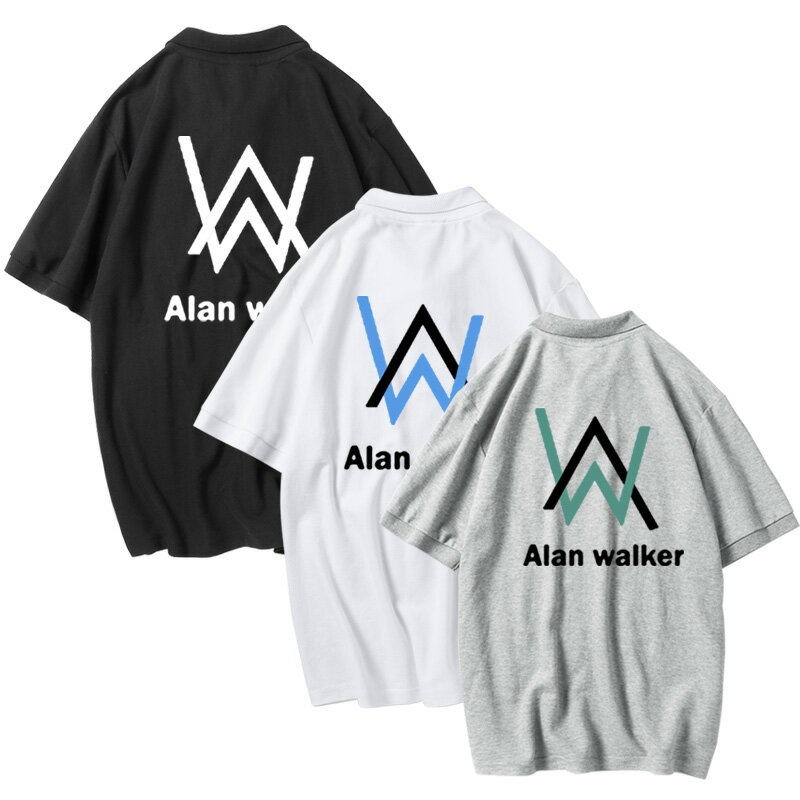 艾倫沃克fade短袖半袖t恤olol衫翻領夏Alan Walker潮男學生衣服