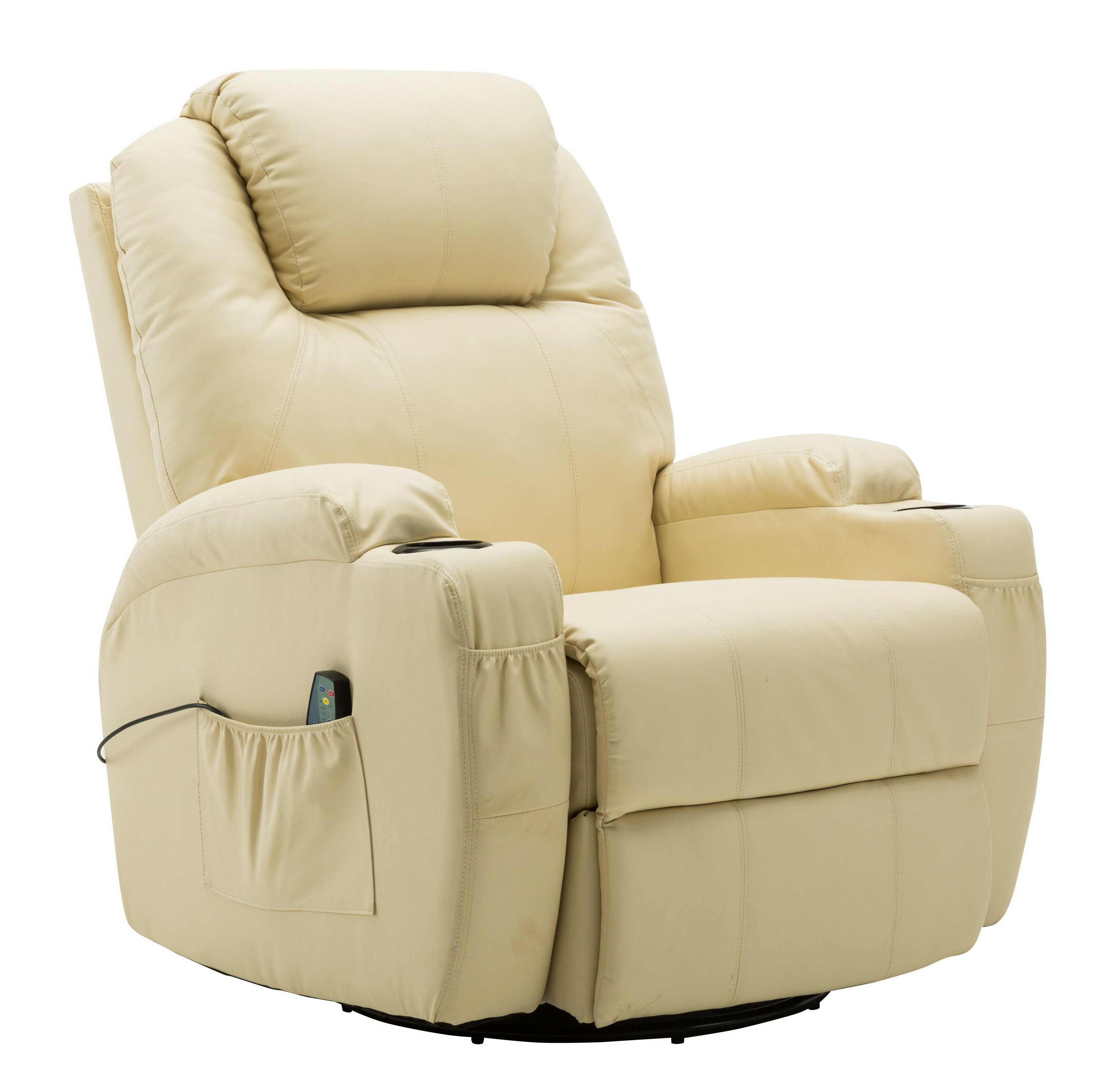 mcombo: Modern Massage Recliner Chair Vibrating Sofa Heated PU Leather ...