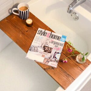 免運 浴缸置物架 純實木原木浴缸架一字隔板隔板置物架澡盆泡澡收納架木板定制