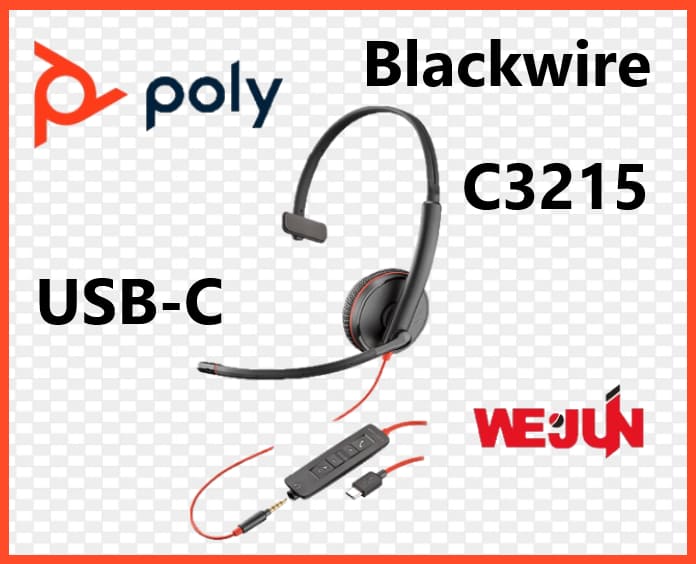 請來電詢問貨況】Plantronics Blackwire C3215 單耳頭戴UC耳機,USB