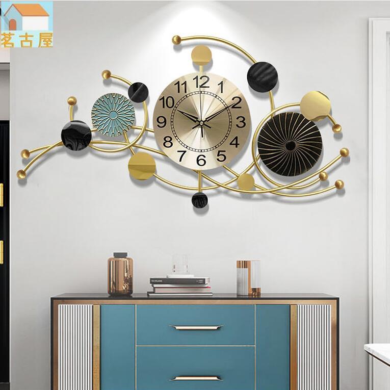 北歐時尚輕奢掛牆鐘錶客廳家用大氣個性創意掛錶靜音網紅裝飾掛鐘 時尚創意鐘錶靜音簡約裝飾壁鐘歐式時鐘