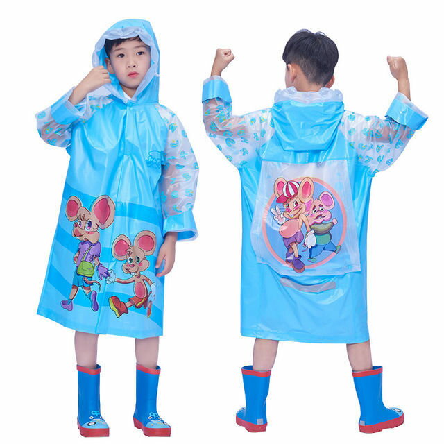 兒童雨衣幼兒園小學生小孩雨衣大童雨披男女童大帽檐寶寶雨上學衣
