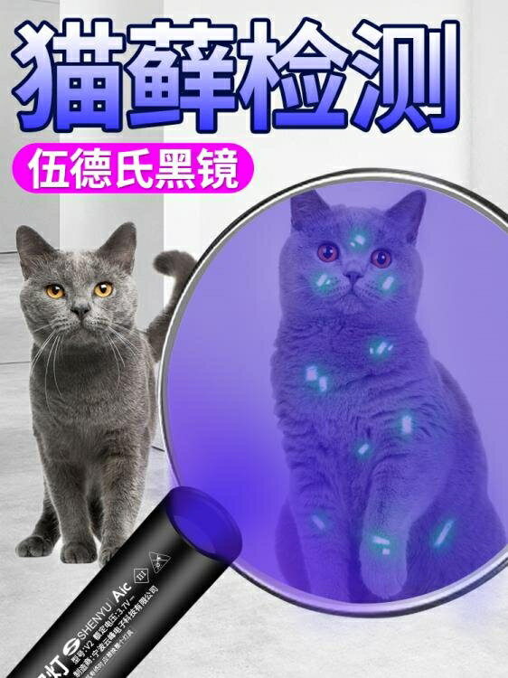 手電筒 伍德氏燈照貓蘚尿癬真菌檢測手電筒紫外線熒光劑紫光驗鈔燈專用