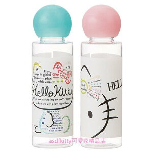 asdfkitty*KITTY大臉文字2入透明空瓶/空罐/收納罐/乳液罐/分裝瓶/容器-30ML-日本正版商品