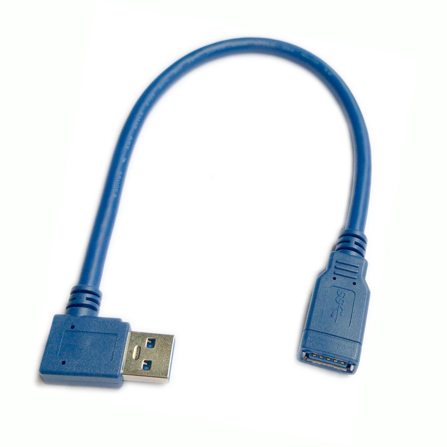 fujiei USB 3.0延長線 A公右彎 A母 30cm 無氧銅製造，純銅線芯，傳輸信號穩定、速率高