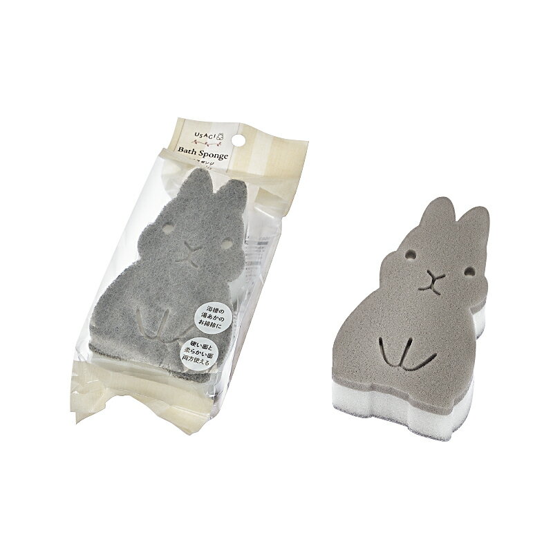 asdfkitty*日本 ECHO 兔子浴缸清潔海綿 菜瓜布-正版商品