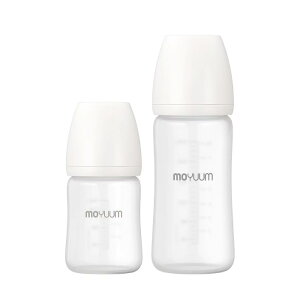 韓國 MOYUUM 寬口矽膠玻璃奶瓶(多款可選)