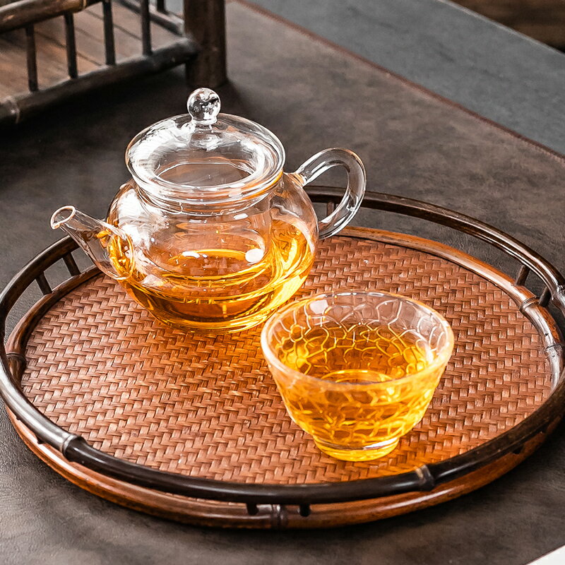 耐熱玻璃功夫茶具套裝家用日常休閑泡茶單人精致1人喝茶一壺一杯C