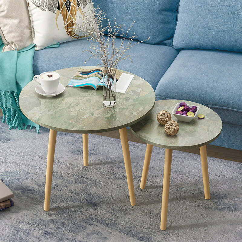 沙發邊幾茶幾簡約現代迷你角幾簡易家用陽臺北歐創意床頭小圓桌子
