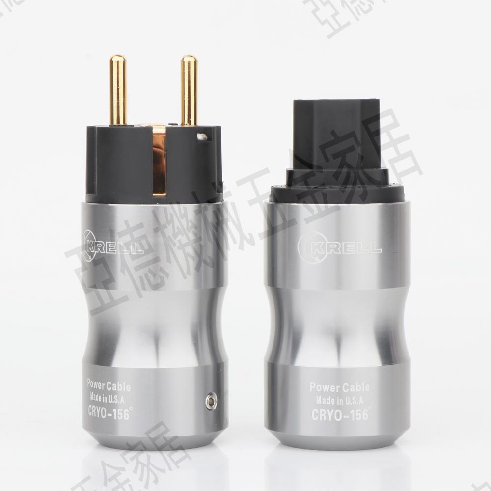 美國KRELL奇力K佬金屬鍍金冷凍插頭 發燒美標電源頭電源線連接頭【亞德機械五金家居】