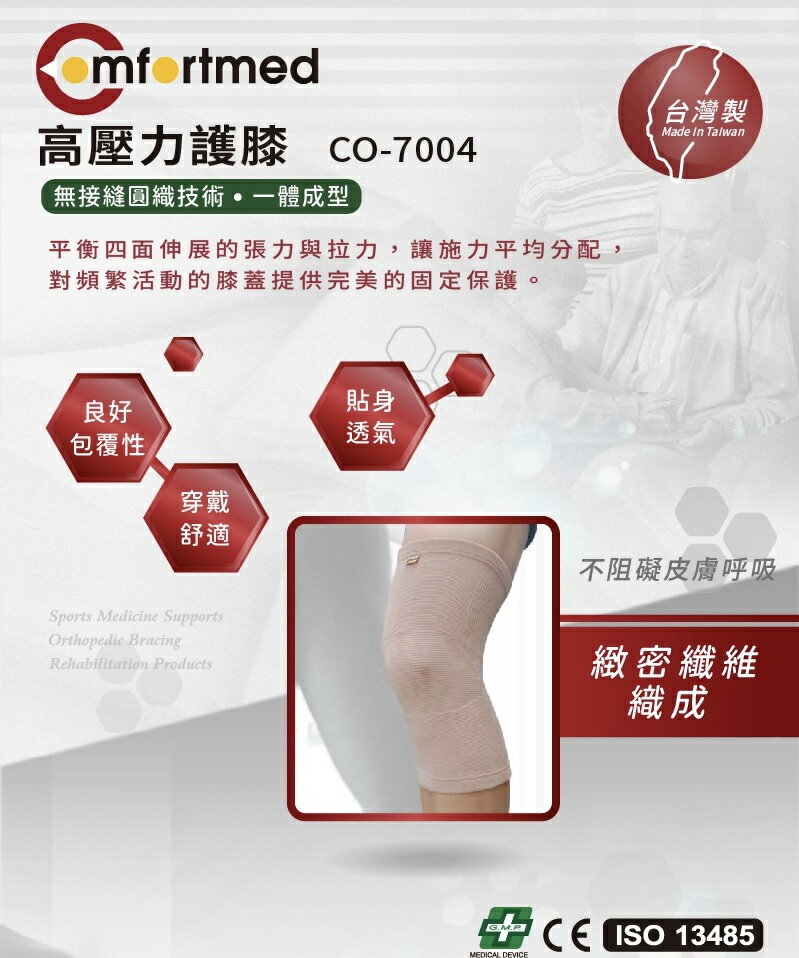 CO-7004 Comfortmed 愛民 高壓力護膝 1入/盒 護具 臺灣製造 憨吉小舖