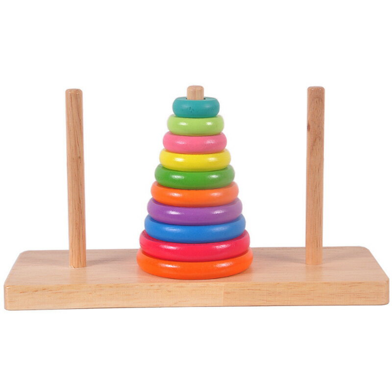 兒童羅塔玩具 漢諾塔木製10層8層十層益智兒童漢羅塔玩具小學生邏輯思維訓練【MJ194281】
