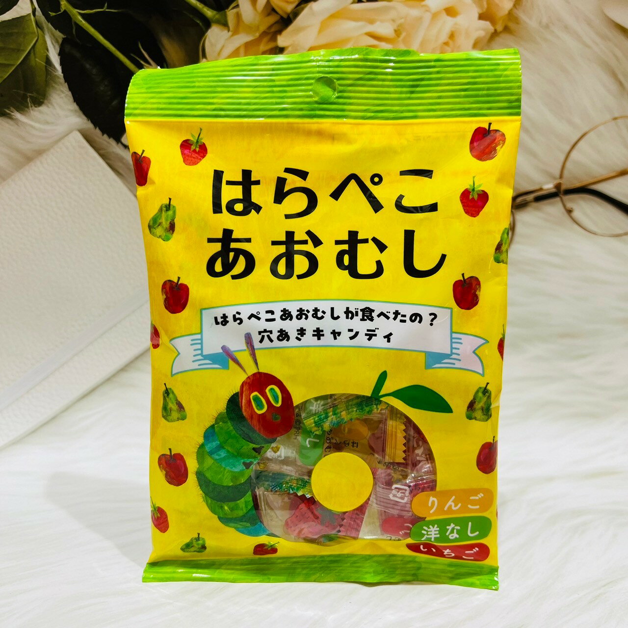 日本 PINE 派恩 好餓好餓的毛毛蟲 綜合水果風味糖 蘋果梨子草莓｜全店$299 全家取貨免運｜滿額折500｜APP下單最高賺19%點數⚡