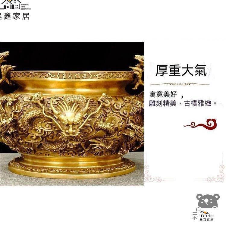 公司貨可開發票【免運龍頭純銅香爐】神桌香爐燒香爐雙龍神明爐供奉香爐