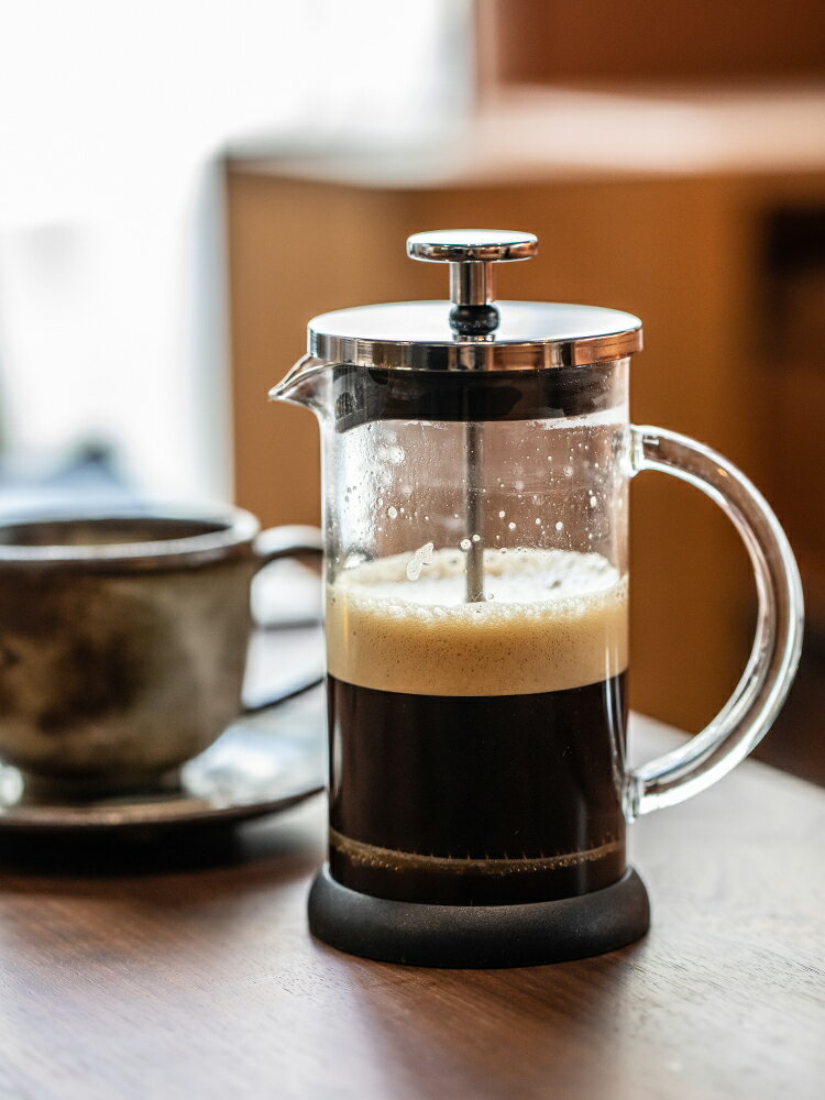 朵頤法式濾壓壺手沖咖啡壺煮 家用咖啡過濾器不銹鋼法壓壺咖啡壺1入