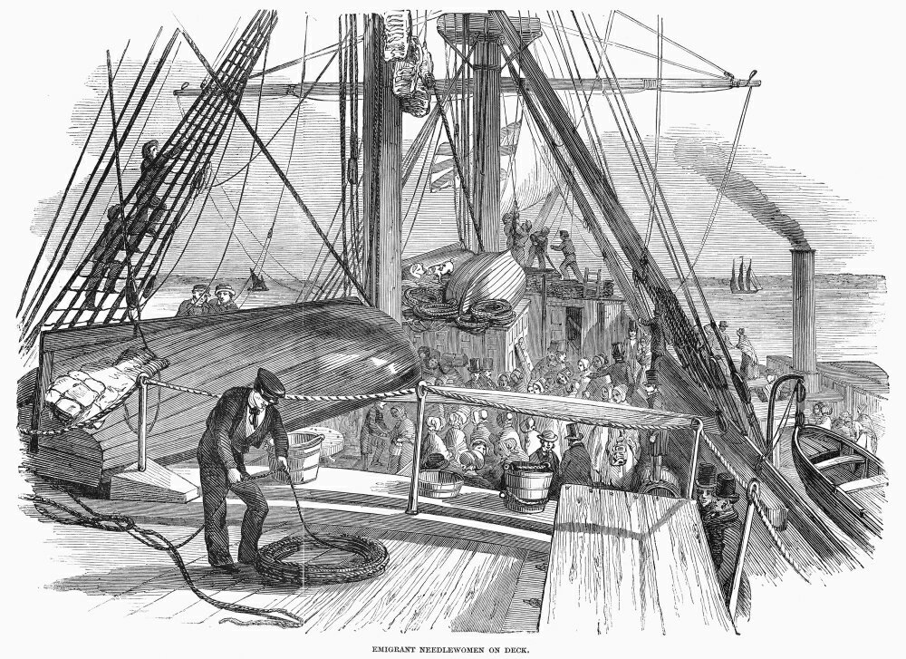 Posterazzi: Immigrant Ship 1850 Nenglish Emigrant Needlewomen Aboard A ...
