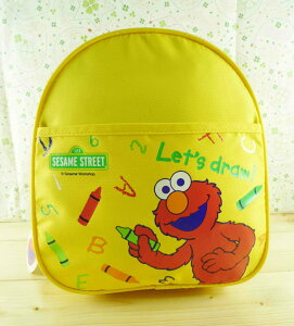 【震撼精品百貨】Sesame Street 芝麻街 後背包-黃色 震撼日式精品百貨