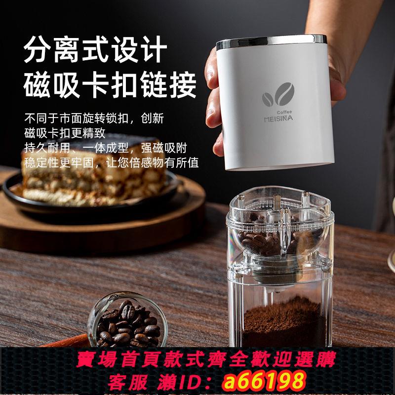 【臺灣公司 可開發票】咖啡研磨機電動磨豆機磨粉家用小型自動磨咖啡豆便攜式手搖咖啡機