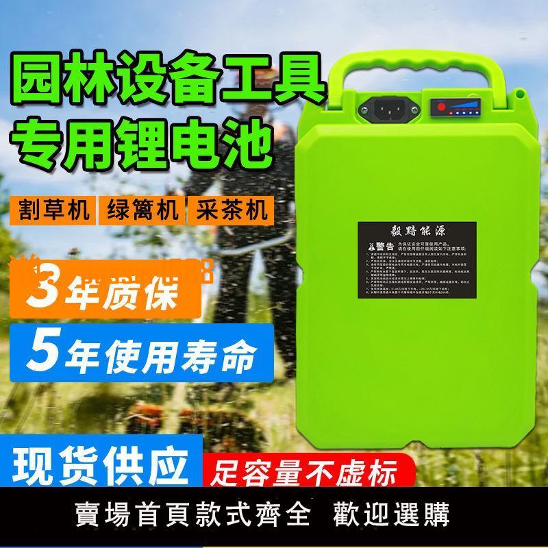 【可開發票】24v背負式鋰電池電動割草機采茶機綠籬機園林工具48V大容量鋰電瓶