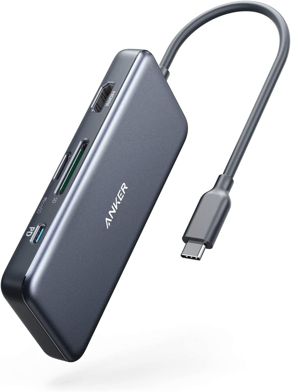 [3美國直購] Anker A8346 USB C Hub 含 4K HDMI, 100W PD Type-C + 2 USB-A 3.0 5Gbps, SD / microSD