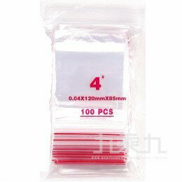 PE夾鍊袋/油任袋#4 (8.5*12cm)【九乘九購物網】