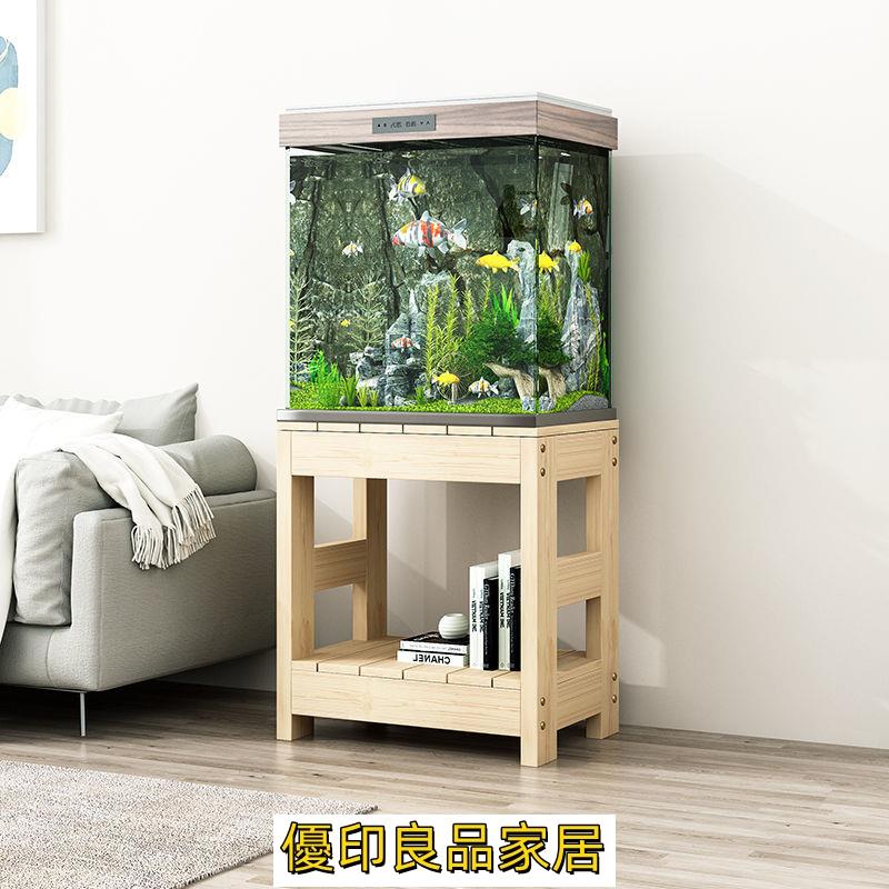 免運 開立發票 置物架 收納架 魚缸置物架 客廳收納架 置物櫃 實木加厚魚缸架子定製魚缸架 魚缸底座承重草缸架魚缸架櫃子低櫃yylp1030
