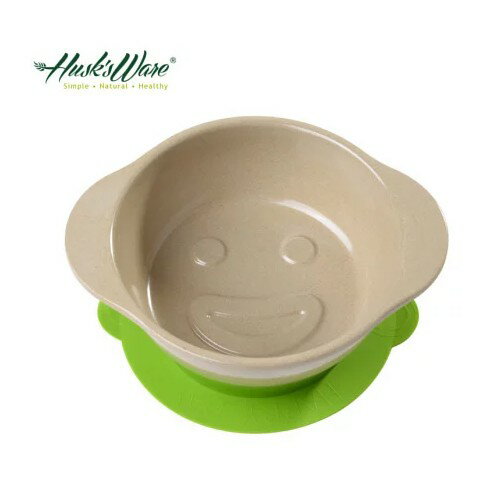 【美國Husk’s ware】稻殼天然無毒環保兒童微笑餐碗-綠