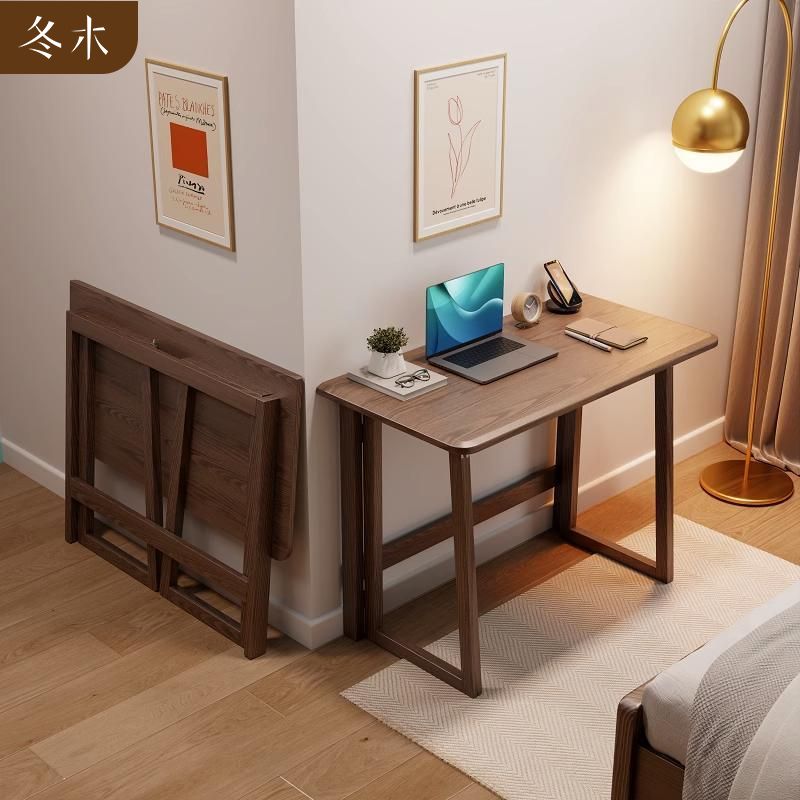 免運/可開票 快速出貨 折疊書桌學生桌子臥室簡易小戶型學習桌床邊寫字桌實木電腦桌