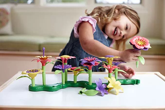 【DIY插花百變小小花園】積木拼裝玩具 創意組合開發思維 多種玩法 兒童玩具 女孩玩具 2-6歳 動動手 佈置專屬小花園 插花玩具 色彩與美感的架構