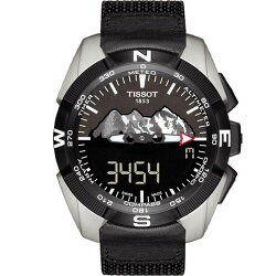 TISSOT天梭 T0914204605110 T-TOUCH EXPERT 太陽能觸控腕錶/黑 45mm