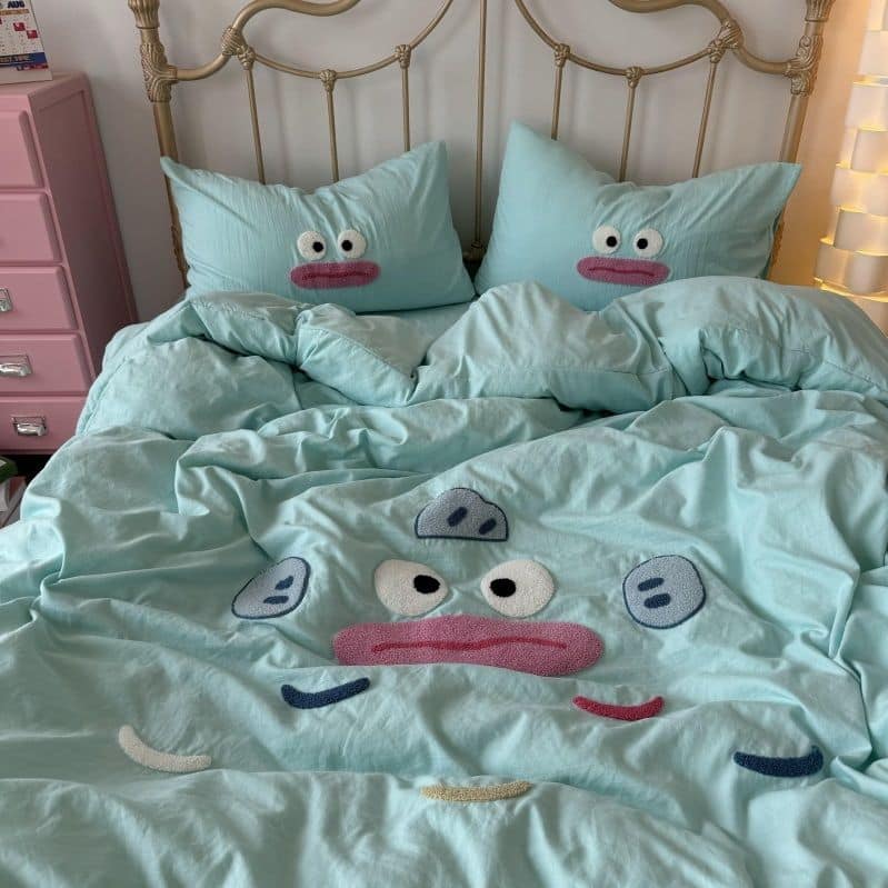 醜魚毛巾繡四件套床包組