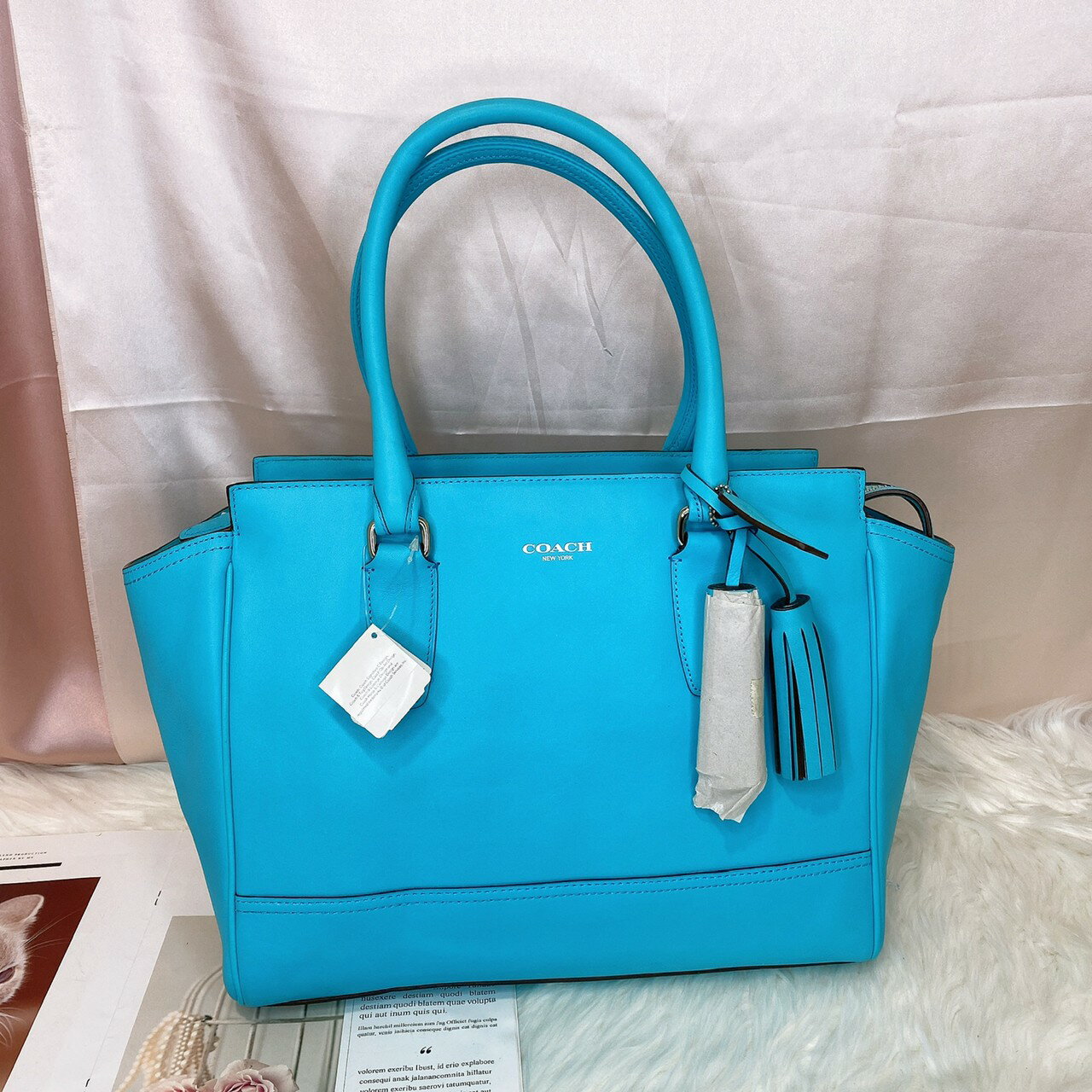 美國代購 台灣現貨 Coach 流蘇蝙蝠包 肩背包（大）24201【送禮精選★APP下單點數4倍送】