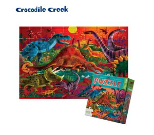 《美國 Crocodile Creek》幻彩雷射拼圖-侏儸紀公園 60片 東喬精品百貨