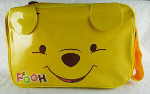 【震撼精品百貨】Winnie the Pooh 小熊維尼 斜背包-黃/補習袋-黃 震撼日式精品百貨