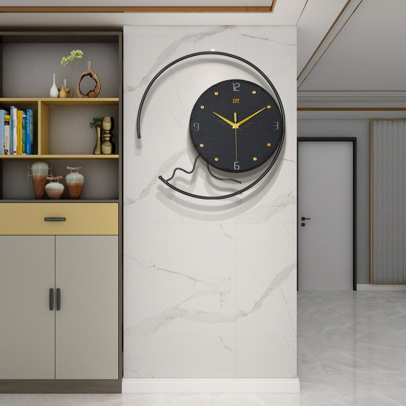 免運 掛鐘 熱銷現代簡約鐘表創意藝術靜音掛鐘客廳家用時尚裝飾墻時鐘