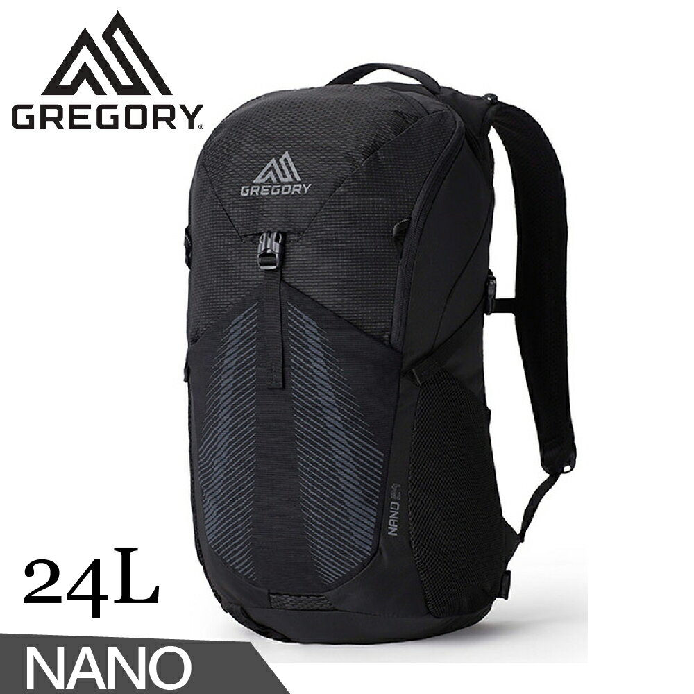 【GREGORY 美國 24L NANO多功能登山揹包《科技黑》】146837/雙肩揹包/後揹包/電腦包/旅行
