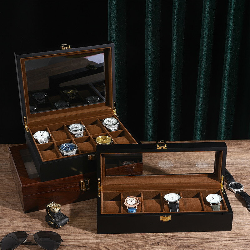 實木質手表收納盒家用首飾盒子手表盒腕表架簡約歐式表箱表盒收藏