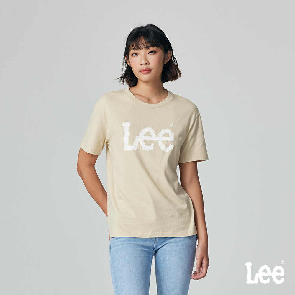 Lee 女款 寬鬆版 經典大LOGO 短袖T恤 | Modern
