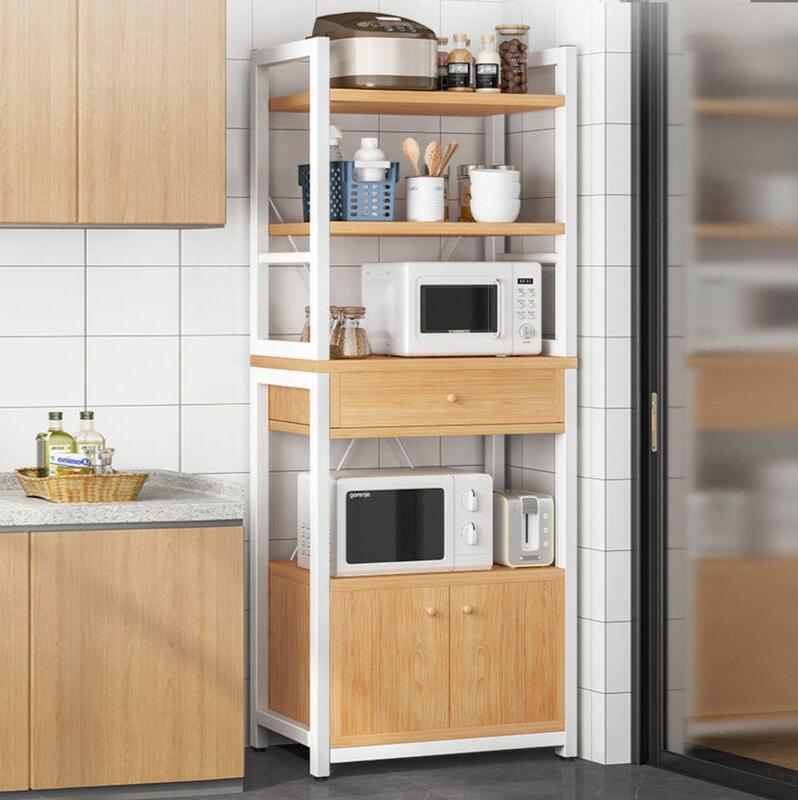 【廚房置物架落地多層微波爐架多功能收納架烤箱架子置物柜整理架
