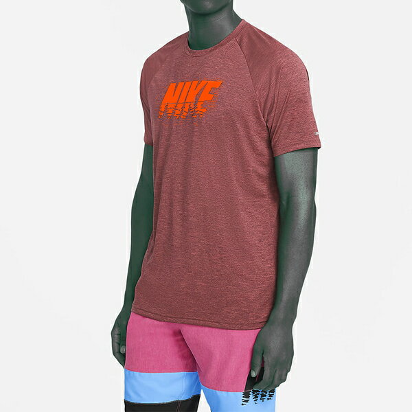 Nike Heather Sunset [NESSB660-631] 男 T恤 短袖 防曬衣 抗UV 運動 舒適 紅