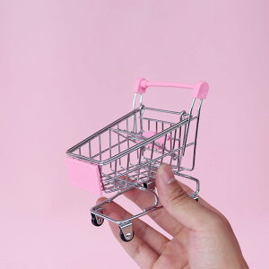 微縮食玩迷你購物車模型超市場景配件超市食玩盲袋擺件收納小擺件