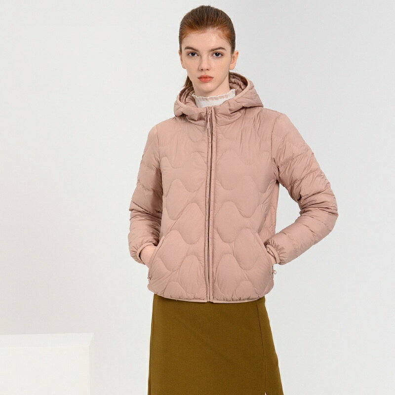 【巴黎精品】真 羽絨90%白鴨絨 輕羽絨服白鴨絨外套-連帽短款寬鬆休閒女外套5色a1dl1