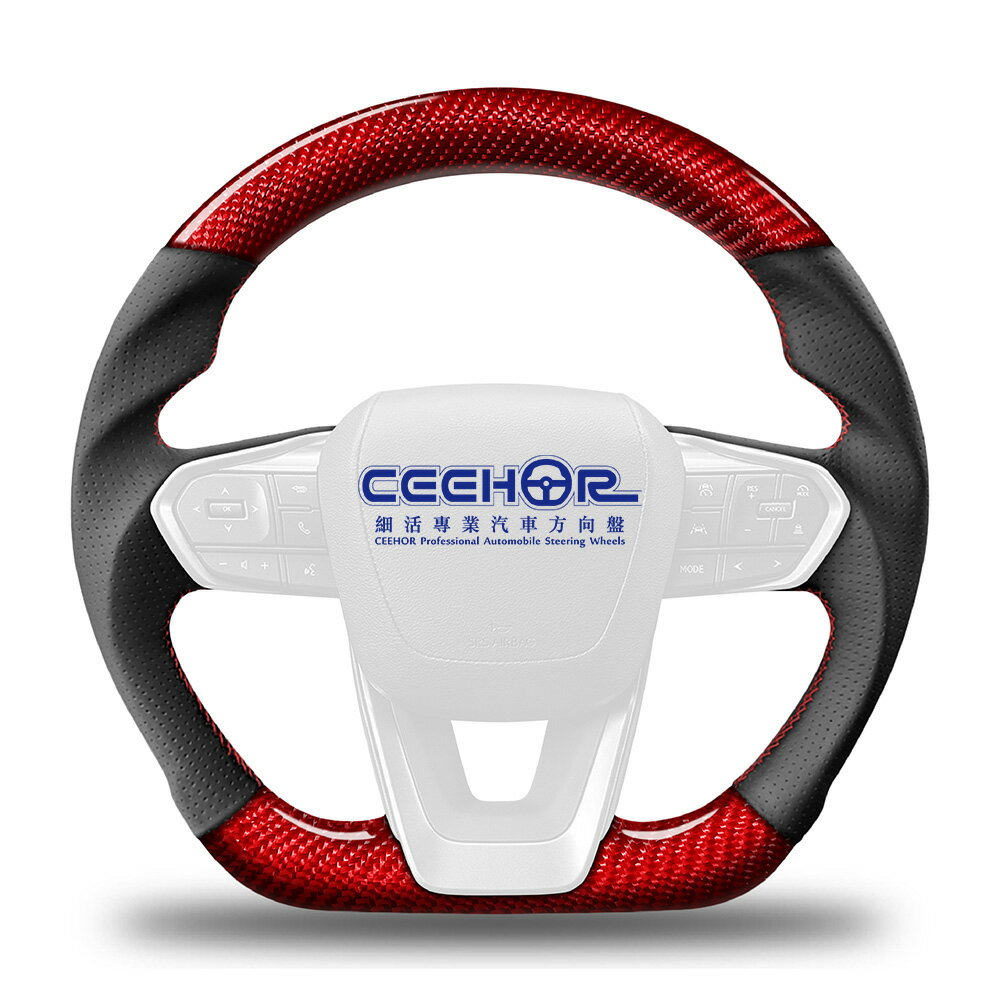 [細活方向盤] 紅色碳纖維款 NX RX LM LEXUS 凌志 變形蟲方向盤