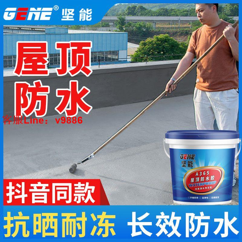 【最低價】【公司貨】堅能防水塗料屋頂防水補漏王房頂外墻裂縫補漏彩鋼瓦瀝青防水塗料