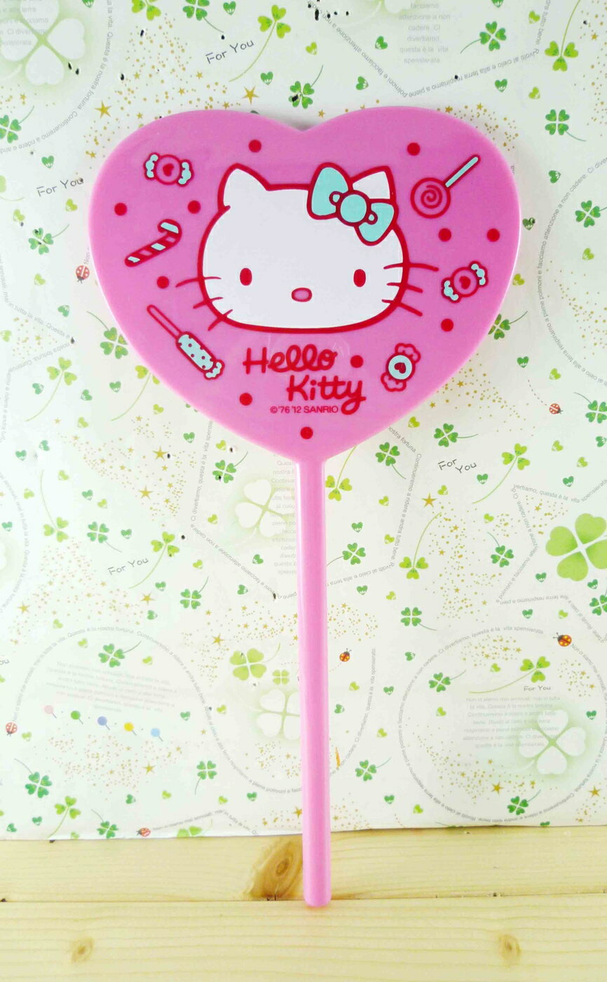【震撼精品百貨】Hello Kitty 凱蒂貓-KITTY手拿鏡-愛心造型-粉色 震撼日式精品百貨