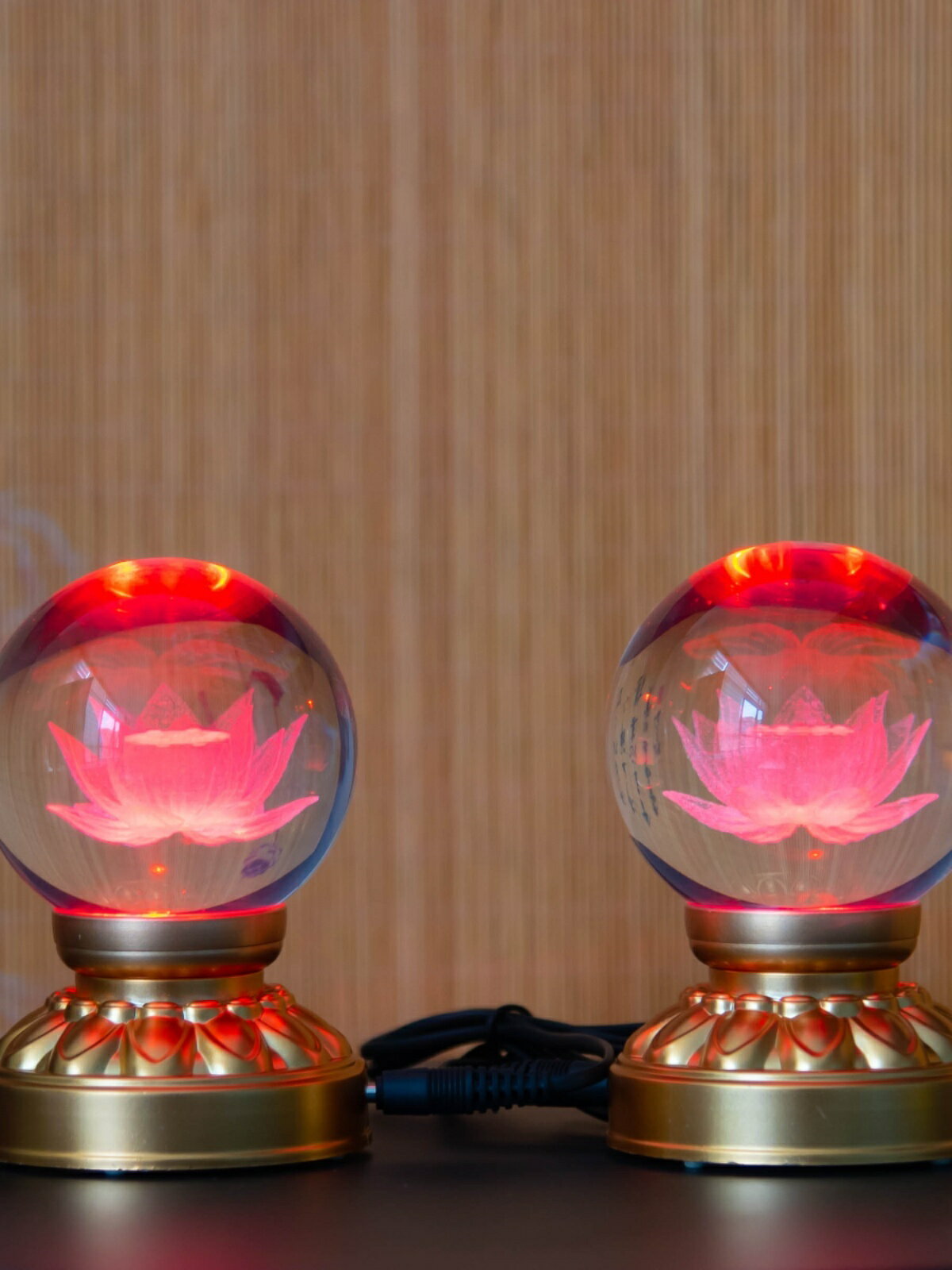 LED 插電電池兩用 led小型水晶蓮花燈佛前供燈家用供佛燈荷花燈長明燈