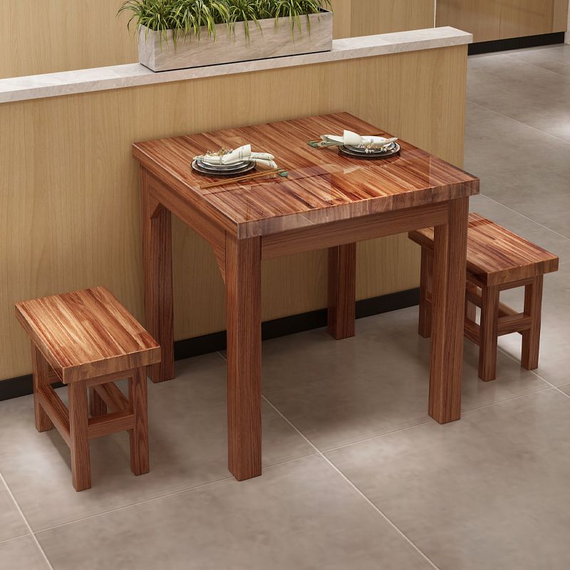 實木桌 木桌 餐桌 飯桌 餐桌椅 實木碳化餐桌餐桌椅桌椅小吃店面館餐飲餐館飯店組合